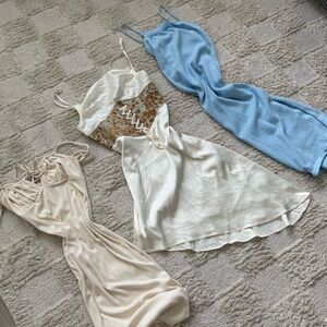 Elegant Satin and Knit Dresses Set of 3💙